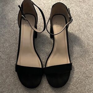 A New Day Elegant Black Ankle Strap Heels